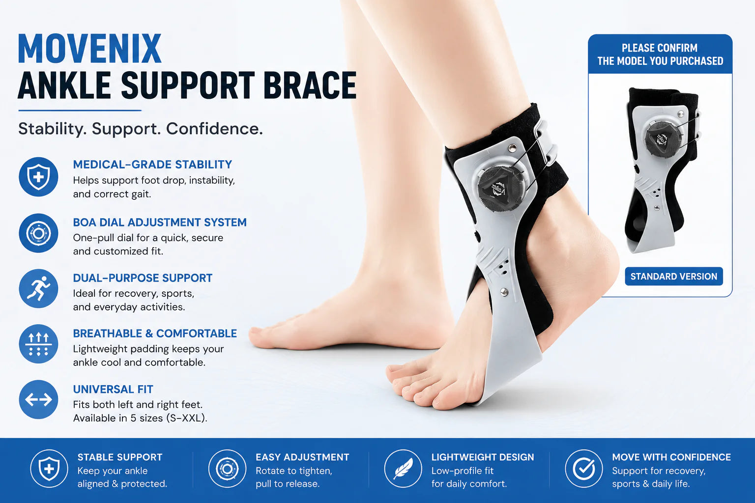 Knob Airbag Foot Support